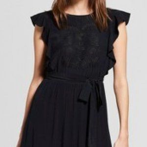 Who What Wear ~ Black Embroidered Maxi Dress ~ size Medium